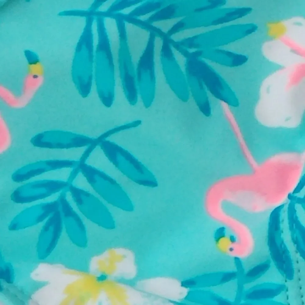 NWT Girls Flamingo Hawaiian UPF 50+ Protection Bikini Swimsuit